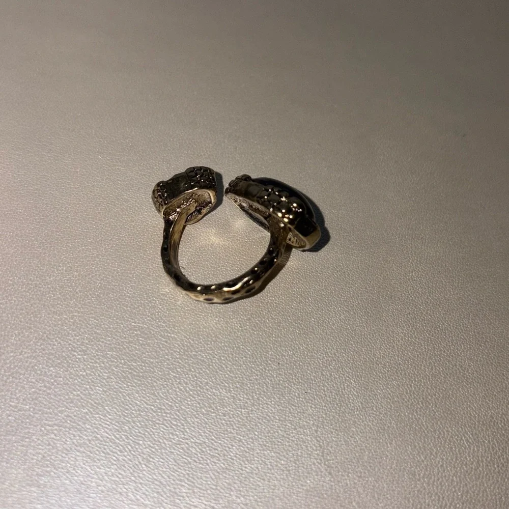 Blue Double Stone Ring